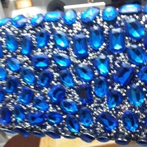 Blue Gemstone Clutch
